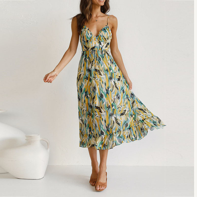 Versatile boho printed dress