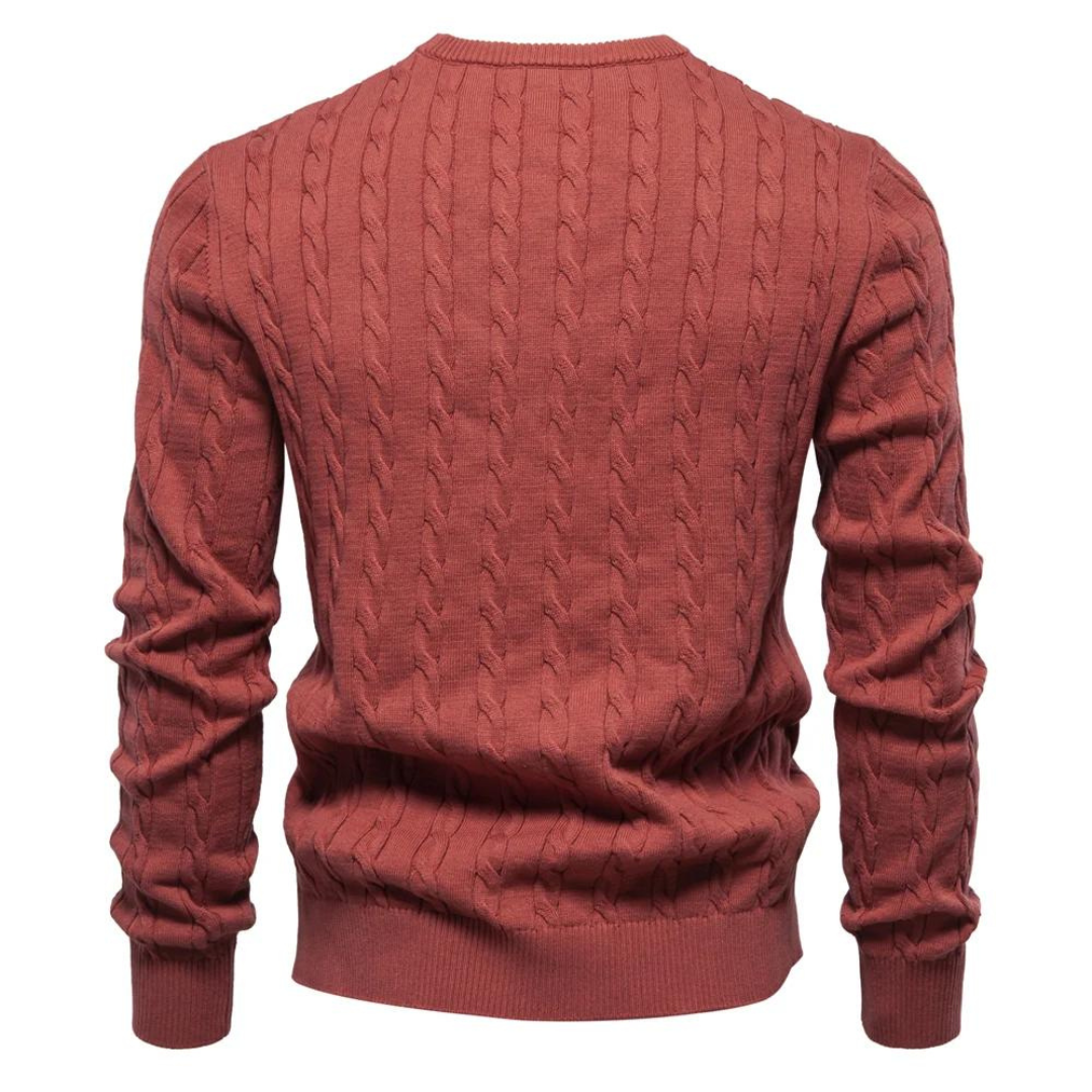 Men's - Sweater - Cable Knit - Soft Comfortable Ponty - Warm Casual Pullover for Effortless Style