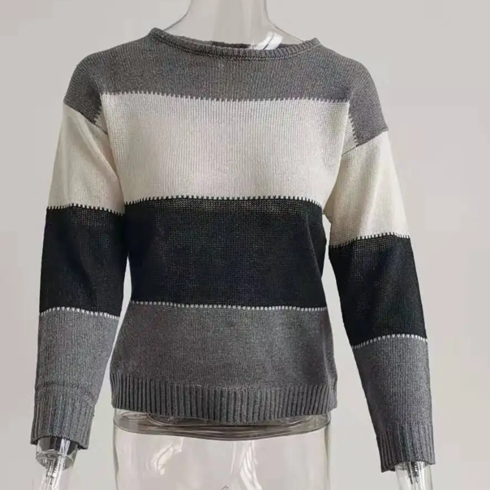 Soft colour block jumper, comfortable jumper