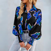 Elegant Ladies Blouse with Flowers