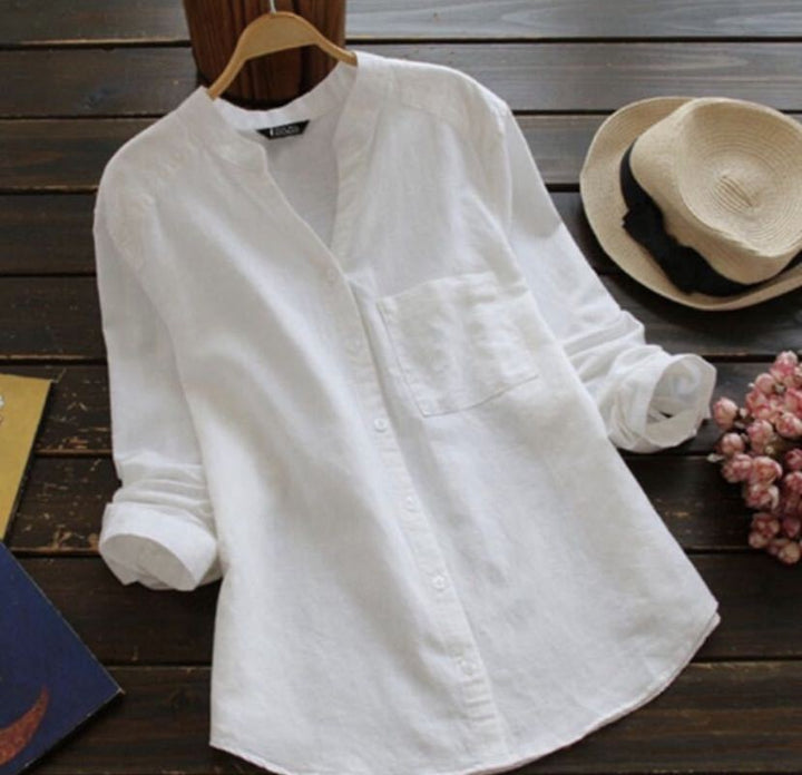 Casual shirt in linen and cotton