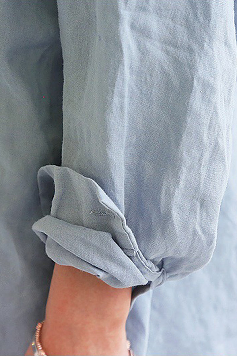 Women's - Loose-fitting Linen Shirt - Breathable Summer Style - Perfect for Casual Outings