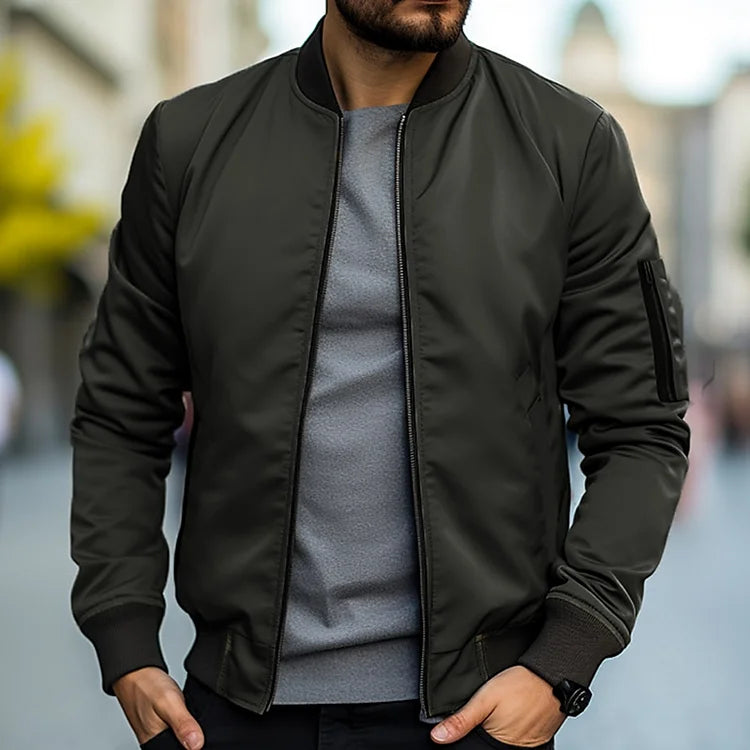 Men - Jacket - Bomber Style - Lightweight Zip