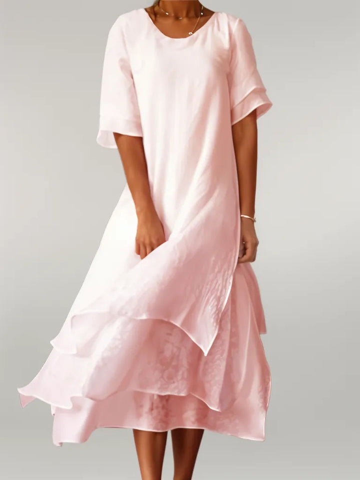 Women's - Elegant Long Dress - Versatile Style for Casual & Formal Events - Timeless Fashion Essential