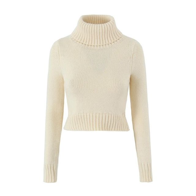 Ribbed turtleneck jumper in soft knit