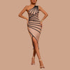 Shoulder bandage midi dress