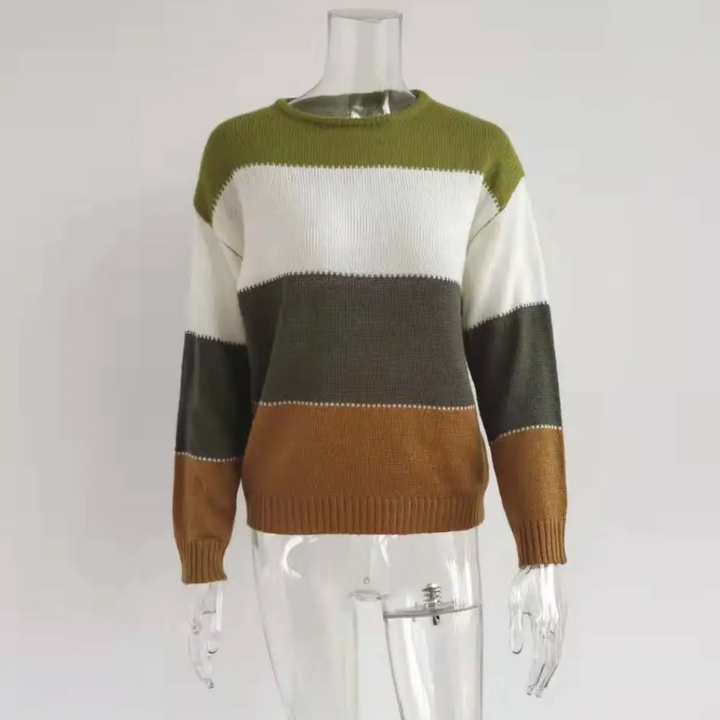 Soft colour block jumper, comfortable jumper