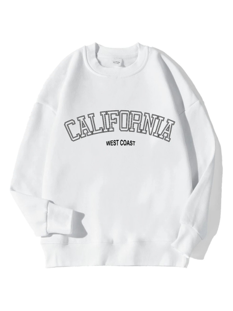 California West Coast sweatshirt with oversized fit - women's jumper