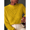 Loose Knitting Hollow Stitching Long Sleeve Women's Blouse