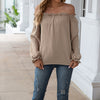 One-shoulder long sleeve blouse fashion colour