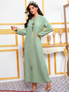 Luxurious Colour Beaded Brick Middle East Robe Dress