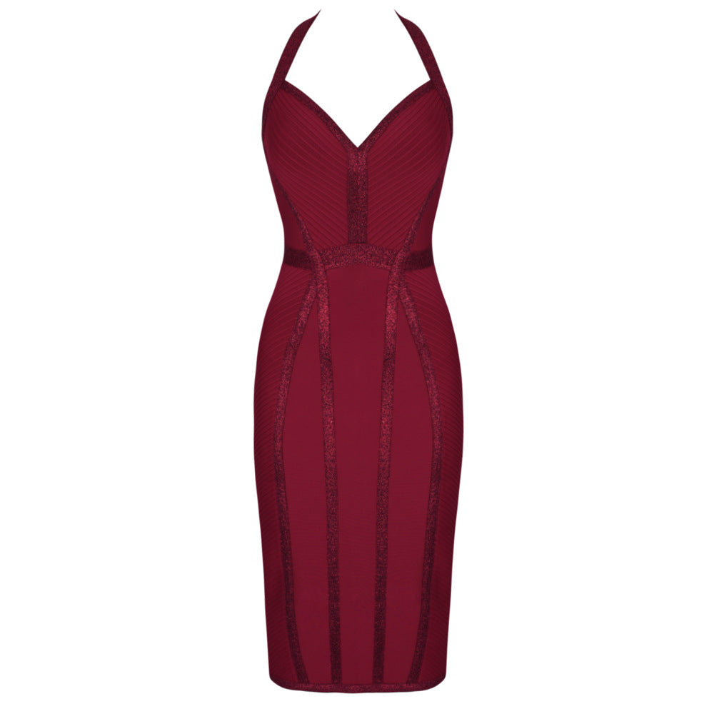 Glamorous chic Tight-fitting bandage dress