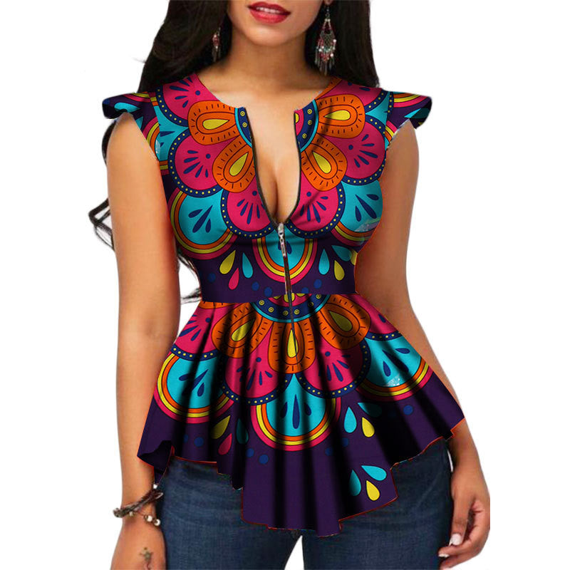 Classy Cotton African ladies' blouse