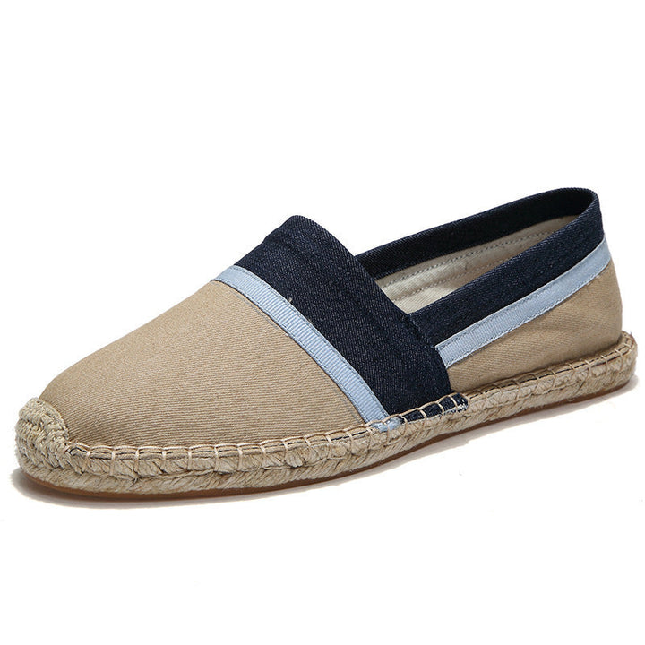 Stylish men's shoes straw shoes canvas