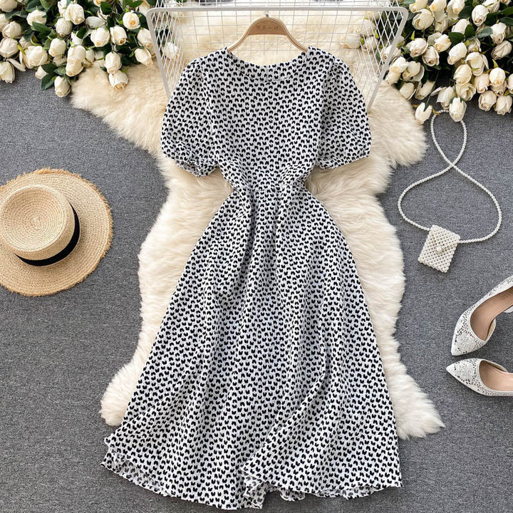 Exquisite Slim Mid-length Big Swing Holiday Dress