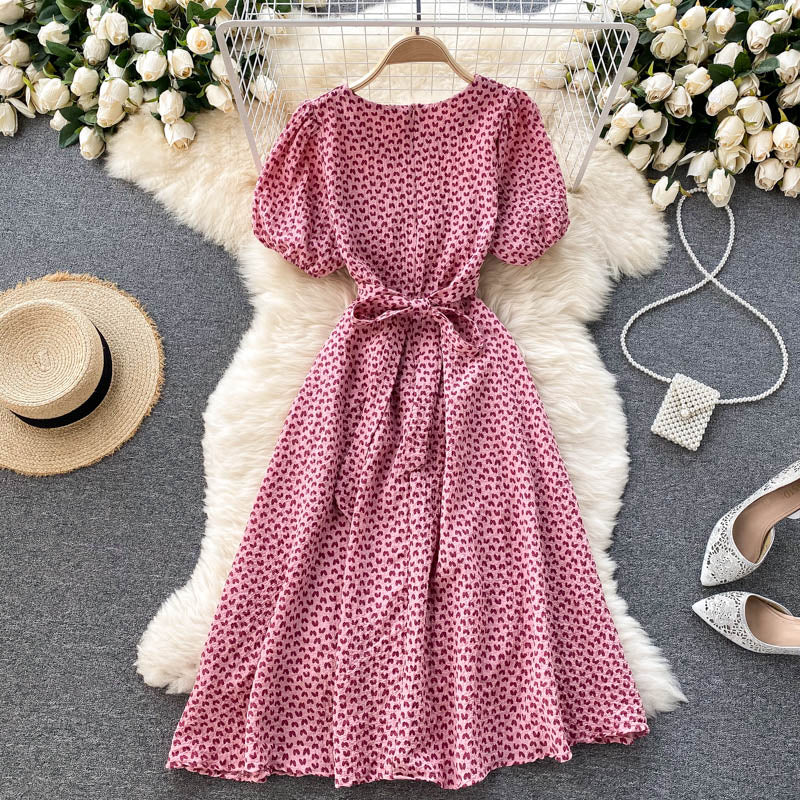 Exquisite Slim Mid-length Big Swing Holiday Dress