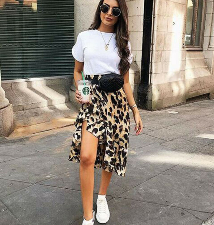 Slim Seductive Leopard Print Skirt