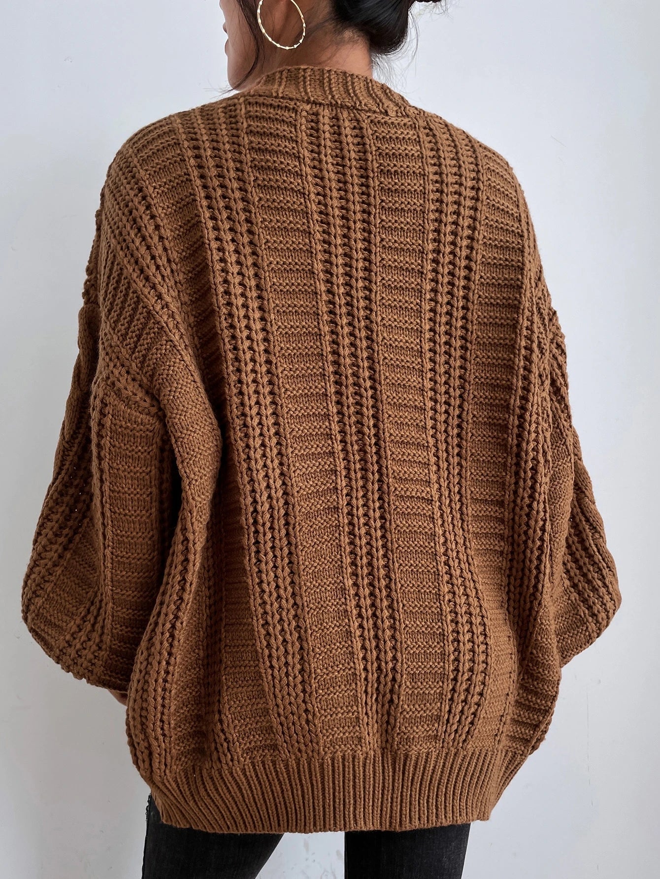 Women's - Cable Knit Cardigan - Cosy Knitwear