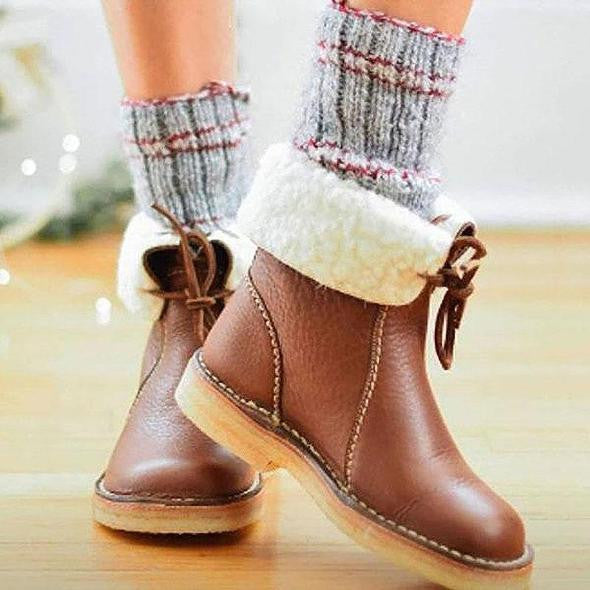 Women's - Winter Boots - Fur-Lined & Waterproof - Stylish Cold Weather Footwear