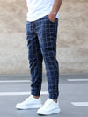 Elegant trousers with grid pattern