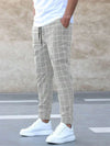 Elegant trousers with grid pattern