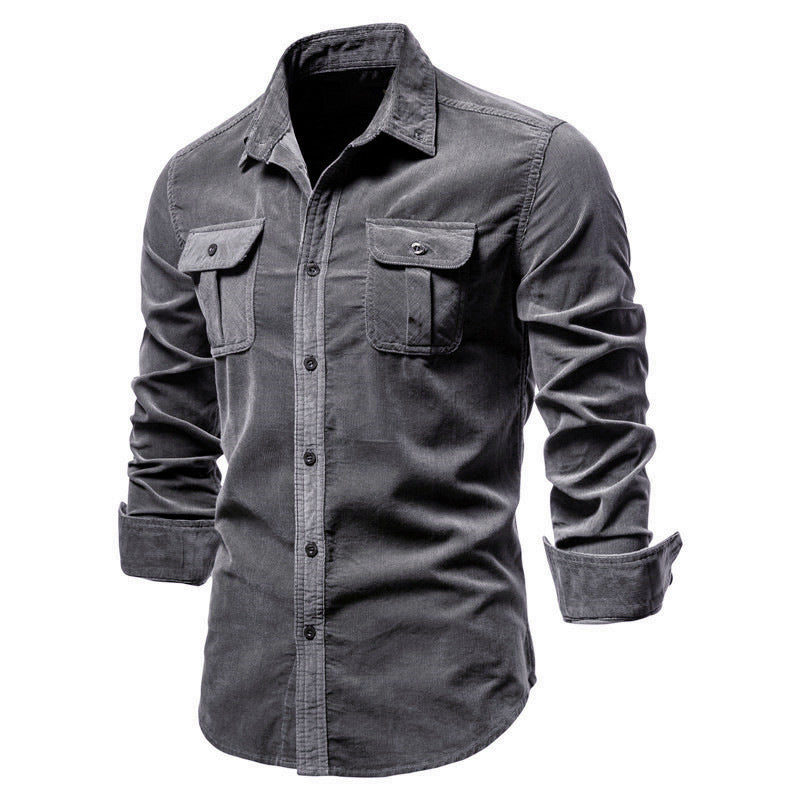 Men's - Shirt – Corduroy Fabric, Casual Fit – Smart Casual Wear