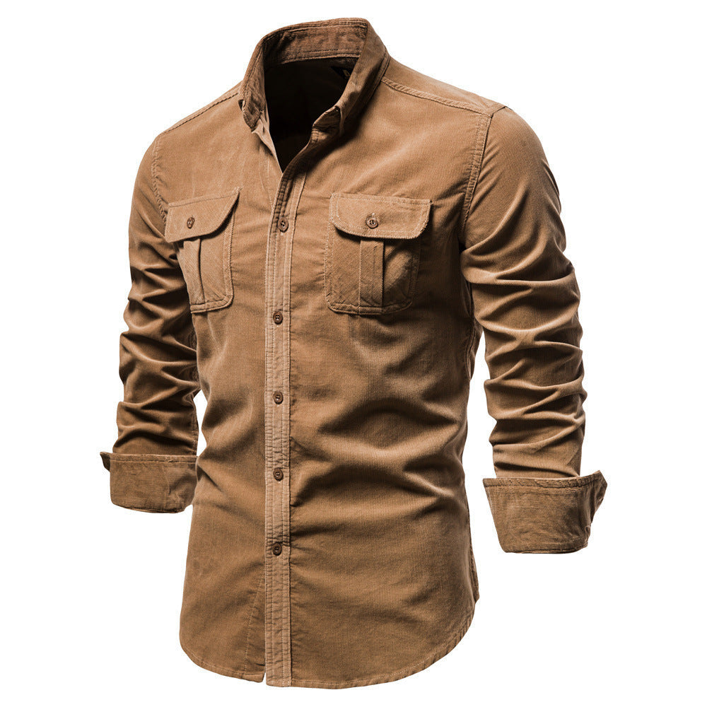Men's - Shirt – Corduroy Fabric, Casual Fit – Smart Casual Wear