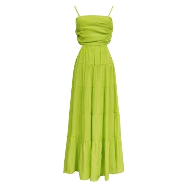 Lively tiered summer dress with spaghetti straps