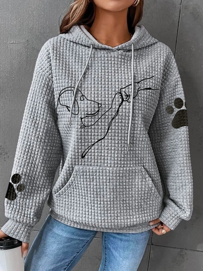 Women's - Cosy Hoodie - Adorable Dog Print