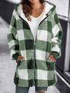 Fleece jacket with hood for women