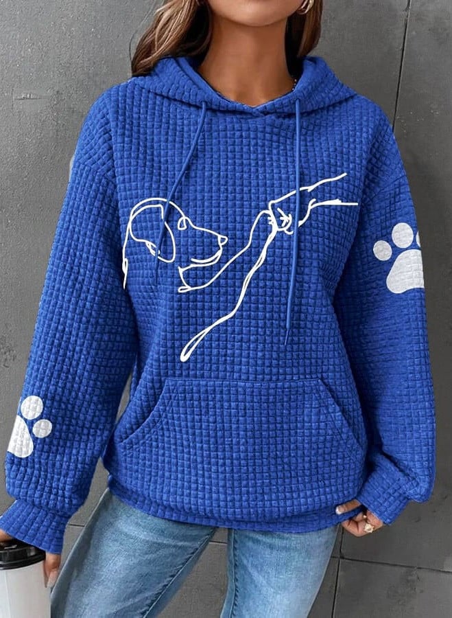 Women's - Cosy Hoodie - Adorable Dog Print