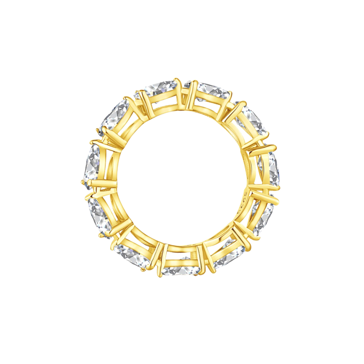 Eternity ring with marquise-cut stones