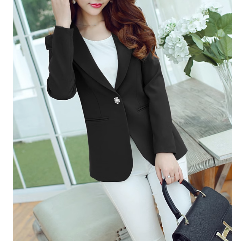 Elegant women's blazer with ankle button fastening