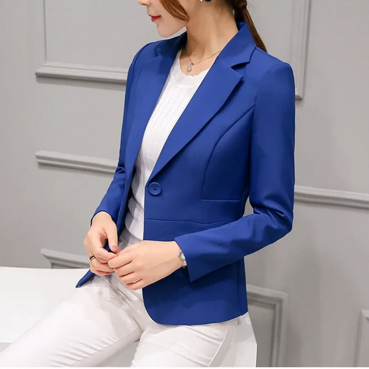 Stylish women's blazer with ankle button fastening