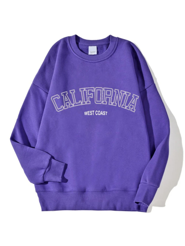 California West Coast sweatshirt with oversized fit - women's jumper