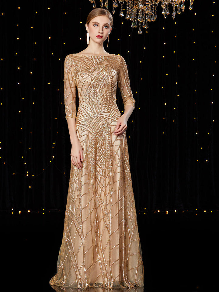 Super elegant long evening dress