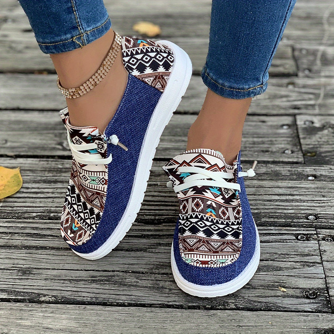 Canvas shoes with print