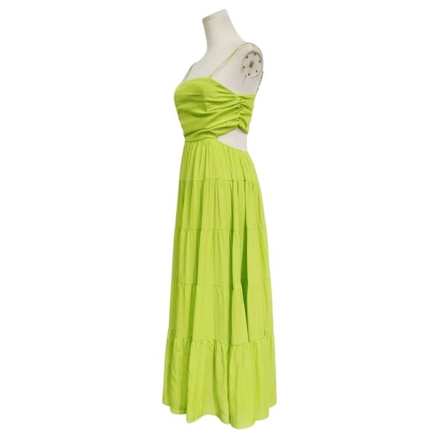 Lively tiered summer dress with spaghetti straps