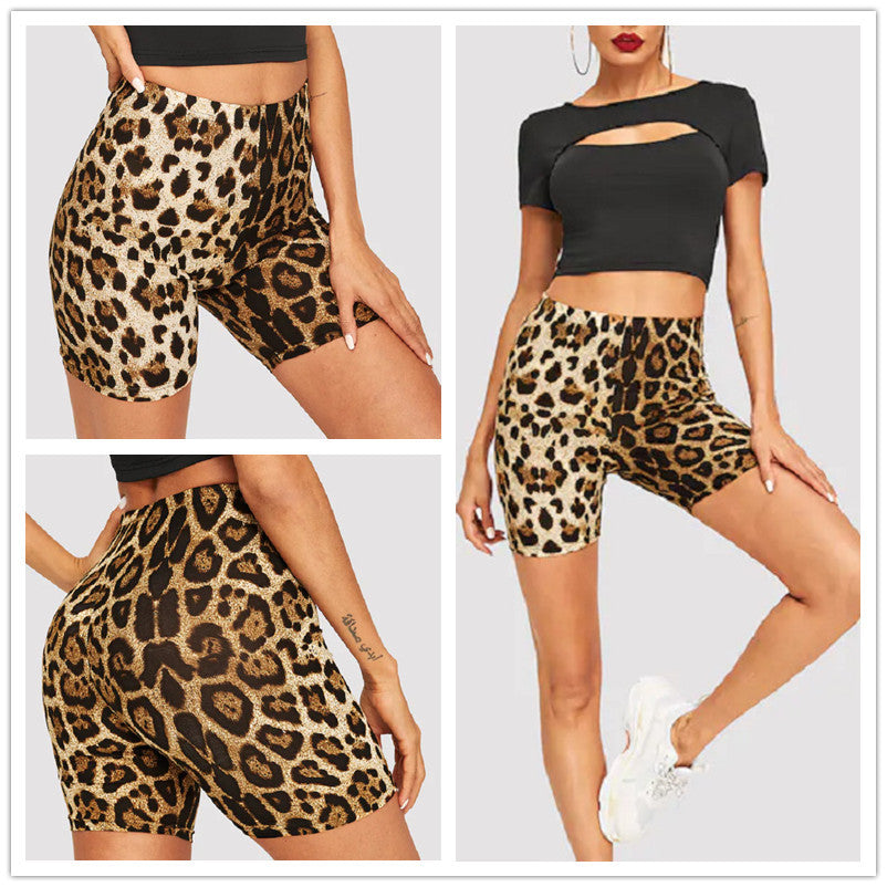 Fashion leopard print hipster shorts