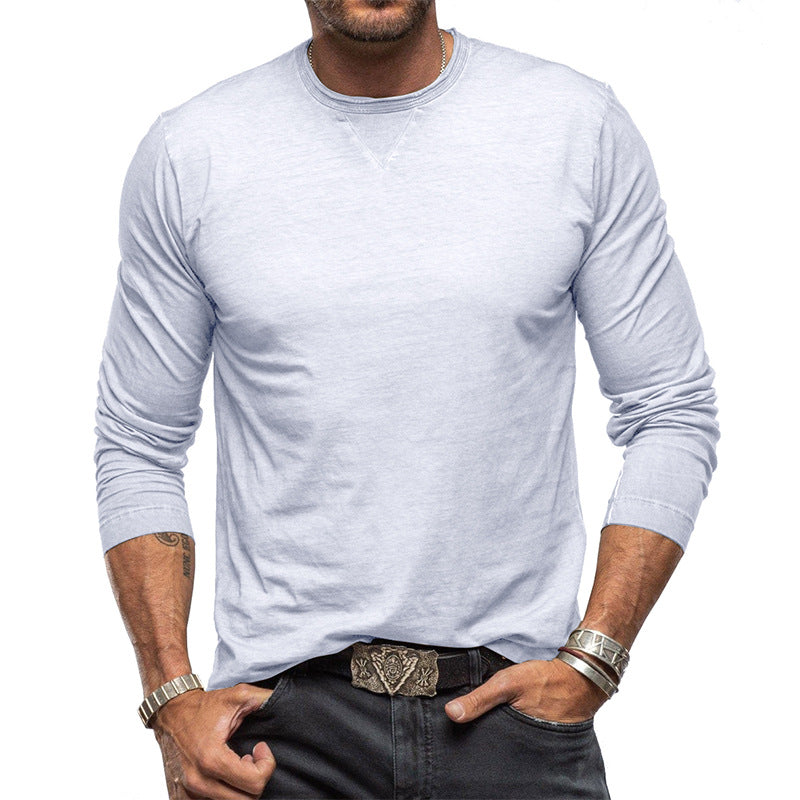 Long-sleeved cotton T-shirt for men