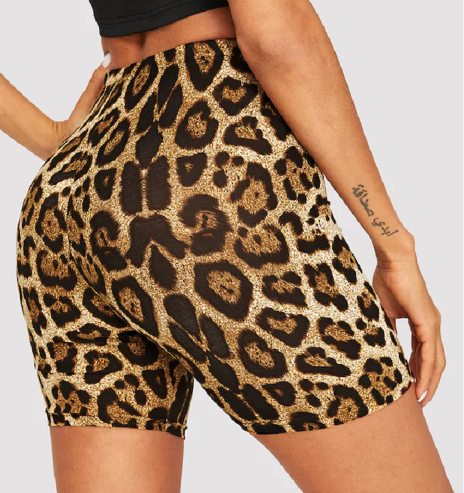 Fashion leopard print hipster shorts