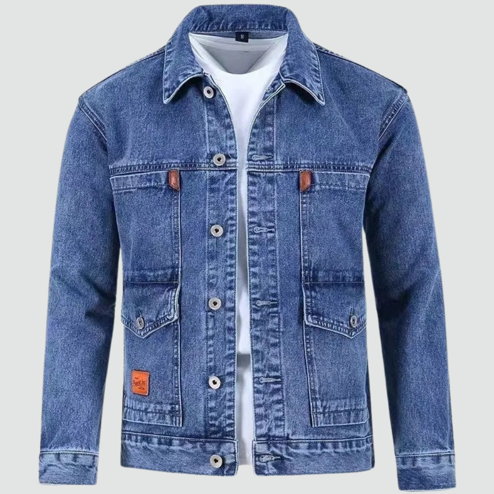 Men's - Jacket - Denim - Classic Style, Comfortable Fit - Stylish Outerwear