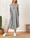 Long-sleeved loose dress