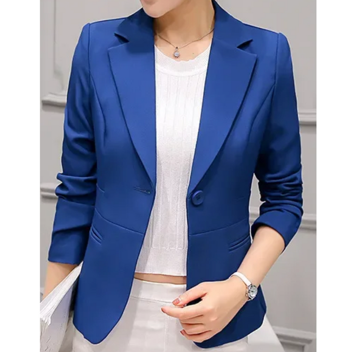 Stylish women's blazer with ankle button fastening