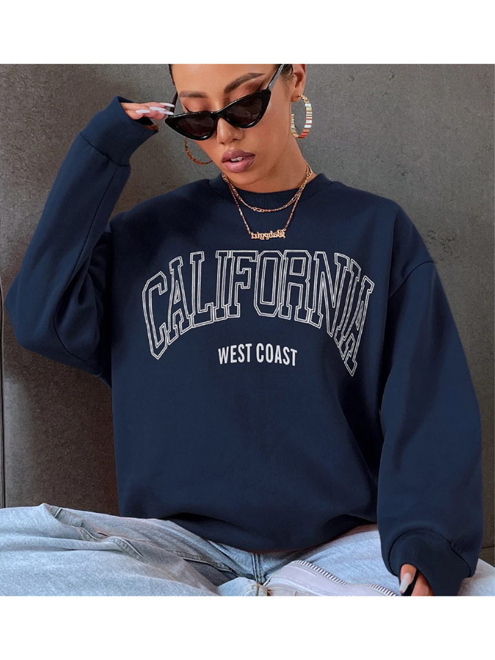 California West Coast sweatshirt with oversized fit - women's jumper