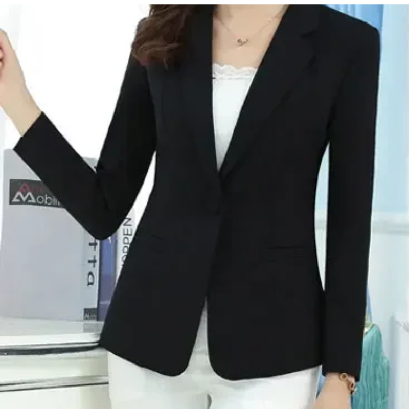 Stylish women's blazer with ankle button fastening - perfect for work