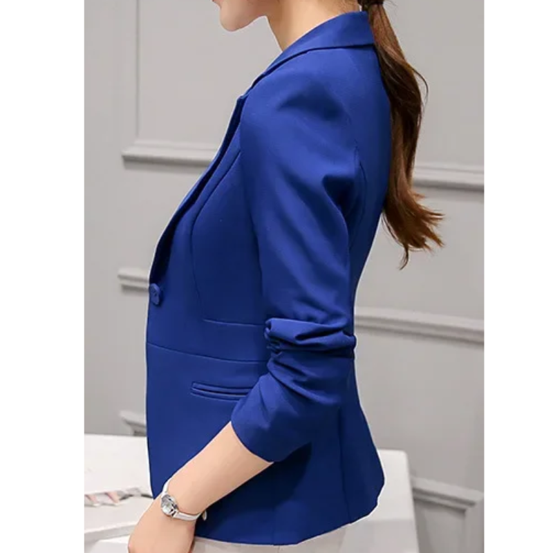 Stylish women's blazer with ankle button fastening