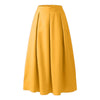 Plain-coloured pleated skirt with high waist