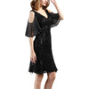Women's - Elegant Glittering Evening Dress - Stunning Sparkle - Perfect for Formal Events - Women's Fashion