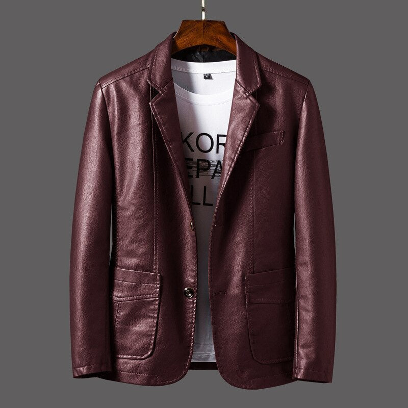 Charming men's leather jacket